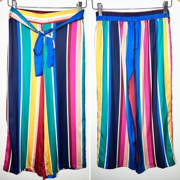 Primark Pants - 4️⃣0️⃣ Primark Stripe Pants Rainbow Size 6 Small Made in Morocco Multi Color